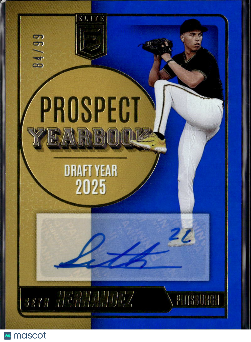 Seth Hernandez 2026 Elite Extra Auto Autograph RC Blue /99 Pittsburgh