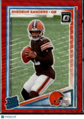 Shedeur Sanders 2025 Optic Rated Rookie Red Wave RC Colorado Buffaloes