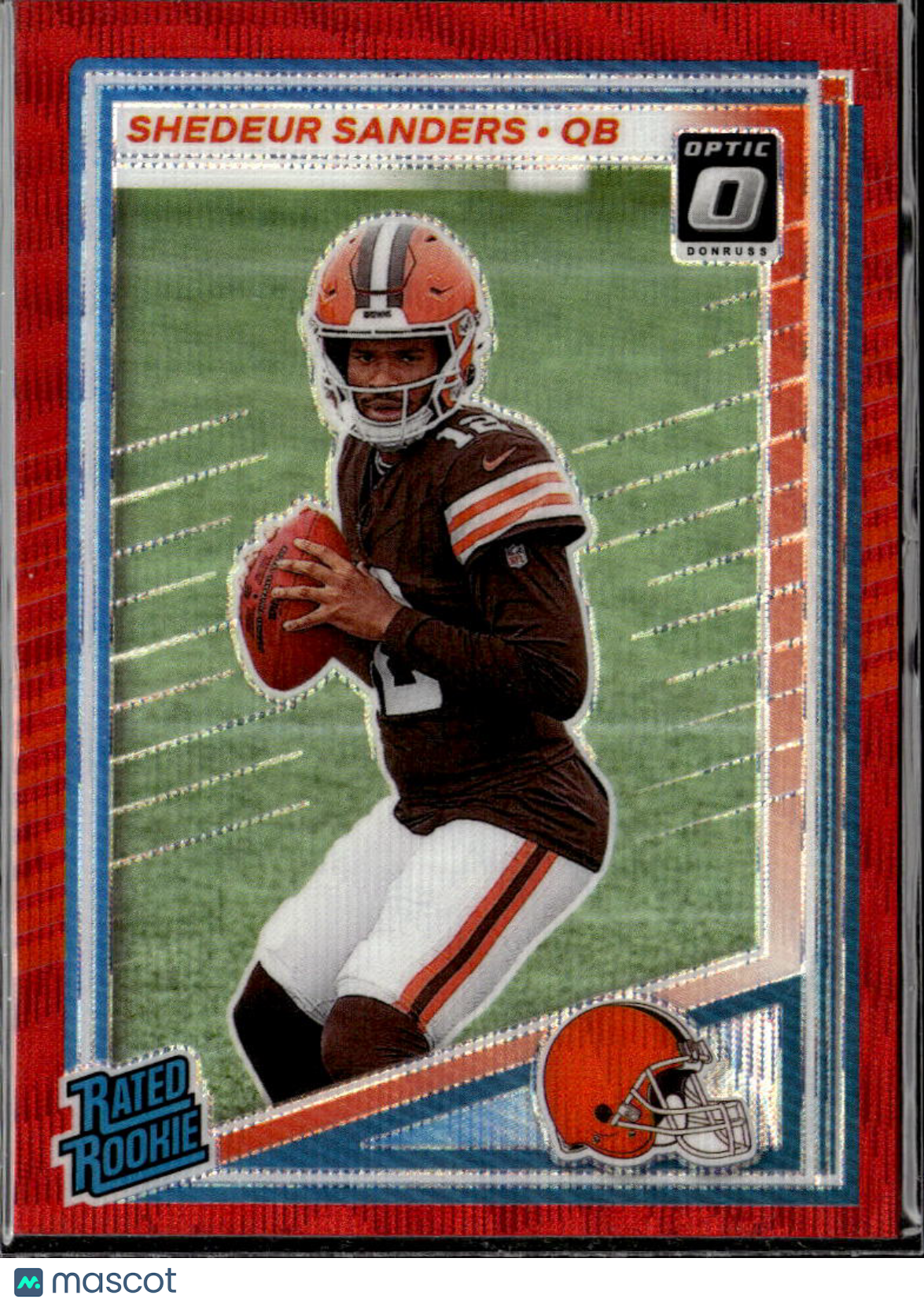 Shedeur Sanders 2025 Optic Rated Rookie Red Wave RC Colorado Buffaloes