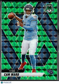 Cam Ward 2025 Mosaic Green Prizm Rookie RC Tennessee Titans