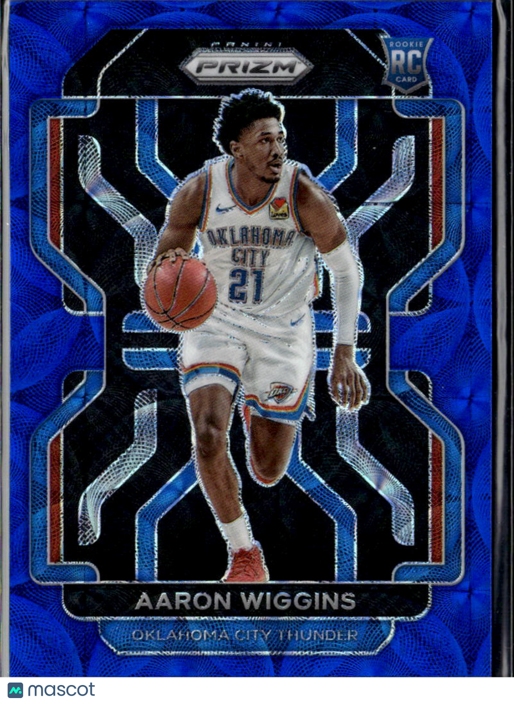 Aaron Wiggins 2021-22 Prizm Blue Scope Prizm RC Rookie 6/39 OKC Thunder
