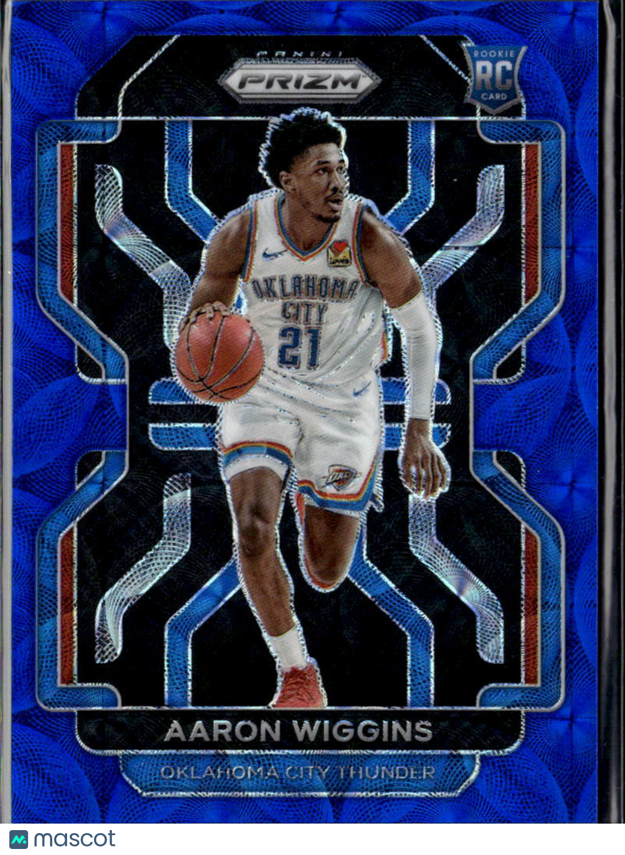 Aaron Wiggins 2021-22 Prizm Blue Scope Prizm RC Rookie 6/39 OKC Thunder
