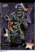 Breece Hall 2025 Topps Chrome Cosmic Star Factor SSP CASE HIT New York Jets