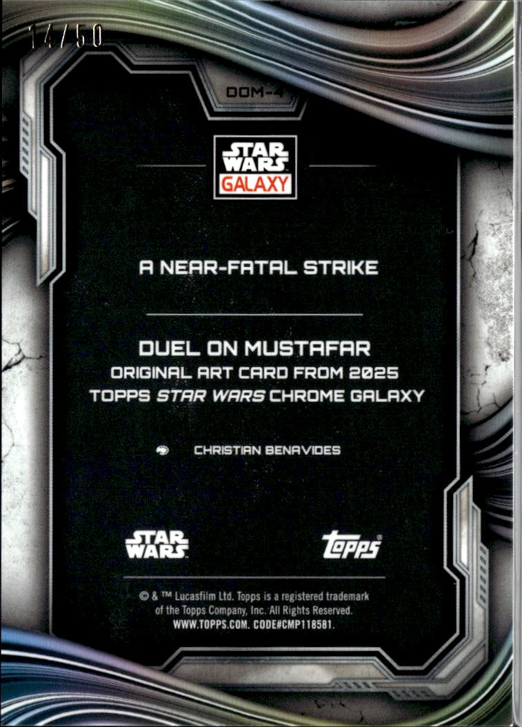 A Near-Fatal Strike 2025 Topps Star Wars Galaxy Mojo Refractor 14/50