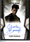 Charlie Barnett as Yord Gandar 2025 Topps Star Wars Masterwork Auto Autograph