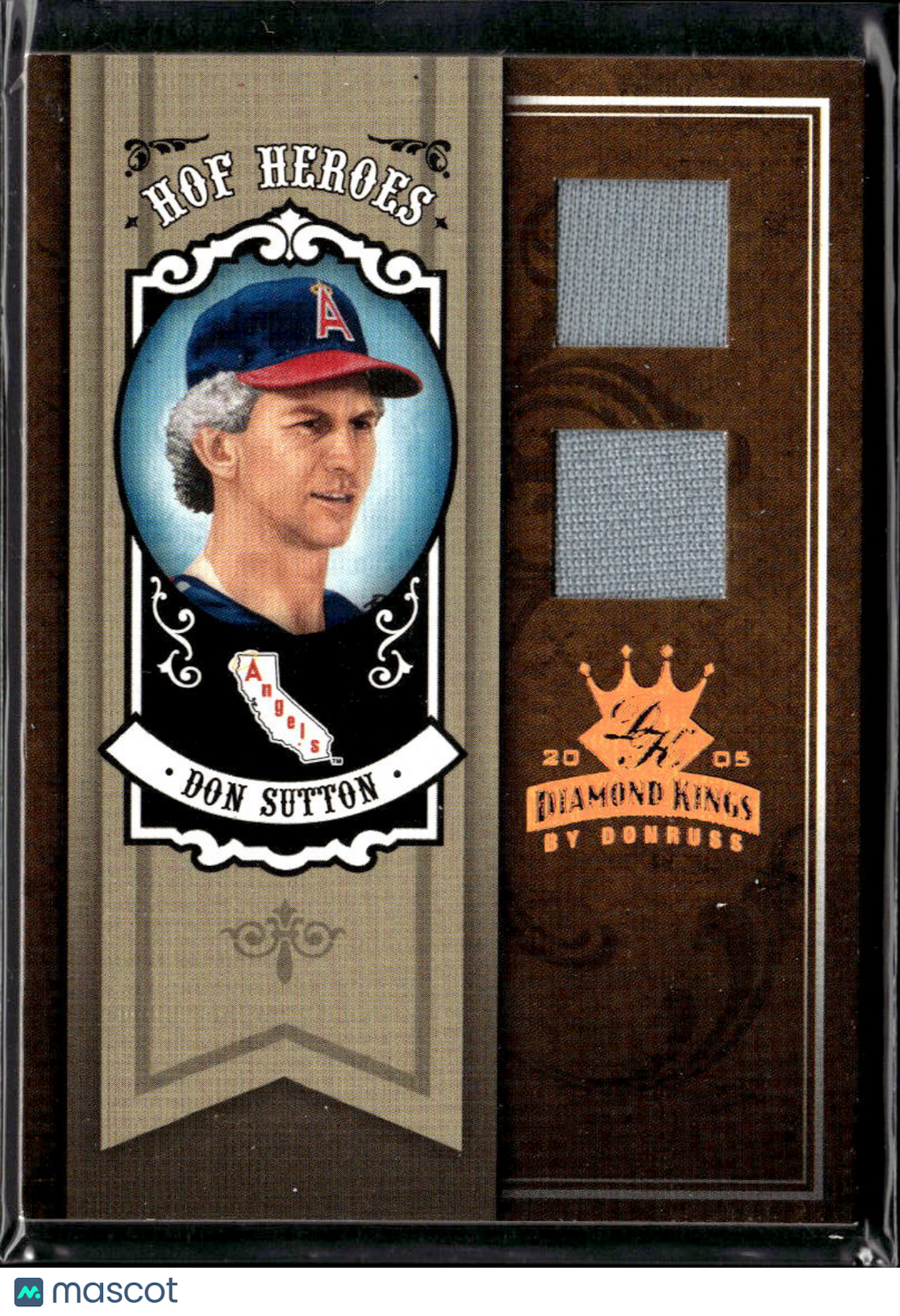 Don Sutton 2005 Diamond Kings Game Worn Jersey Patch 73/100 California Angels
