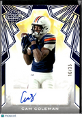 Cam Coleman 2025 Leaf Trinity Auto Autograph RC 16/35 Auburn Texas Longhorns