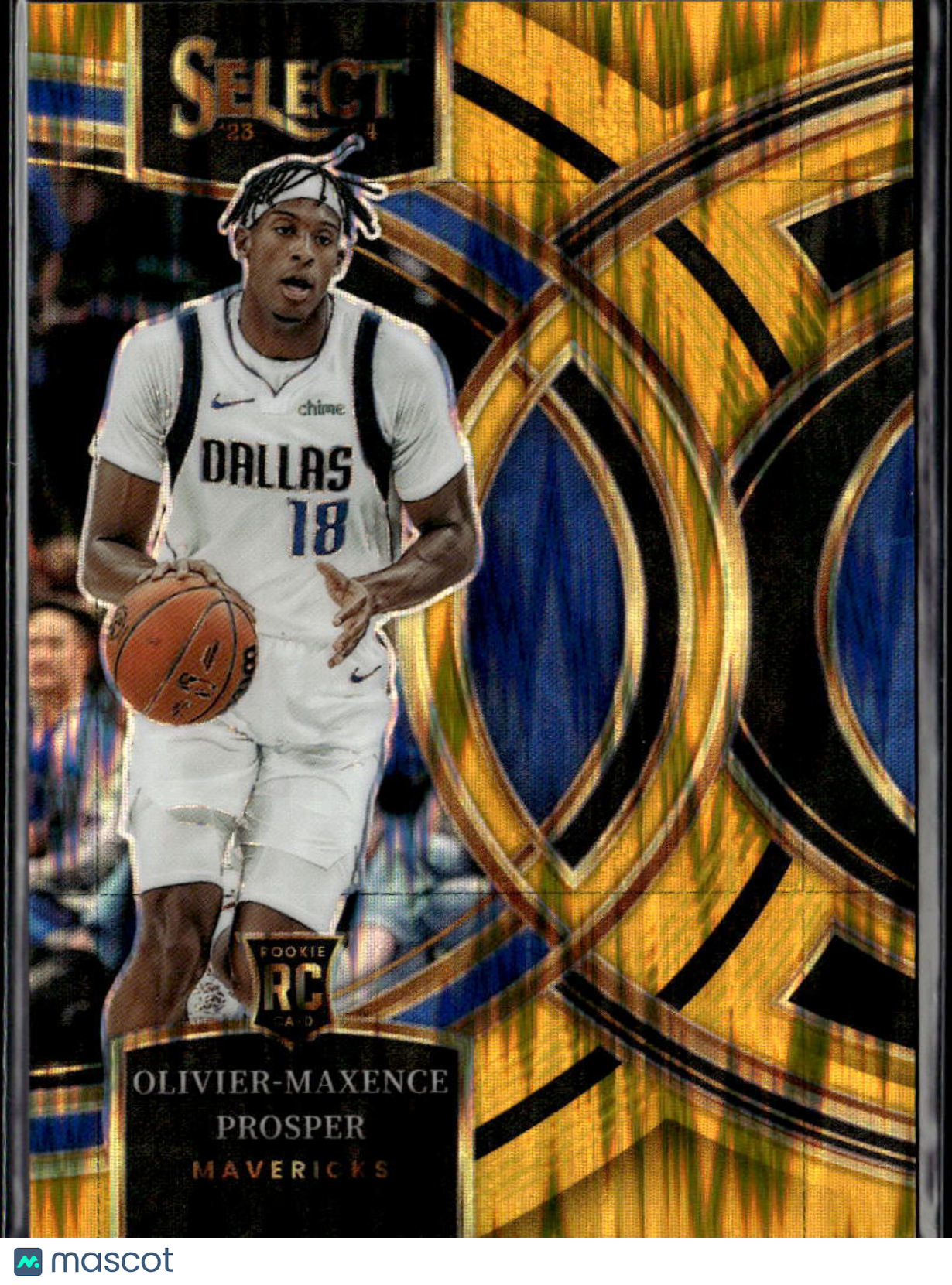 Olivier-Maxence Prosper 2024 Panini Select Prizm RC Gold /10 Dallas Mavericks