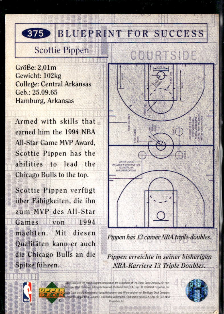 Scottie Pippen 1994 Upper Deck Collector's Choice GOLD Script Chicago Bulls