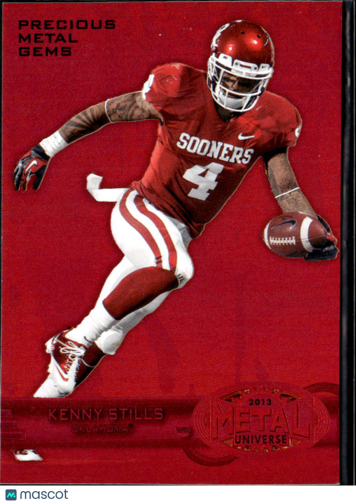 Kenny Stills 2013 SkyBox Metal Precious Metal Gems PMG Red 76/100 OU Sooners