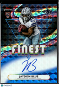Jaydon Blue 2025 Topps Finest Auto Autograph Blue 27/99 Dallas Cowboys