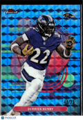 Derrick Henry 2025 Topps Finest Blue Refractor /75 Baltimore Ravens