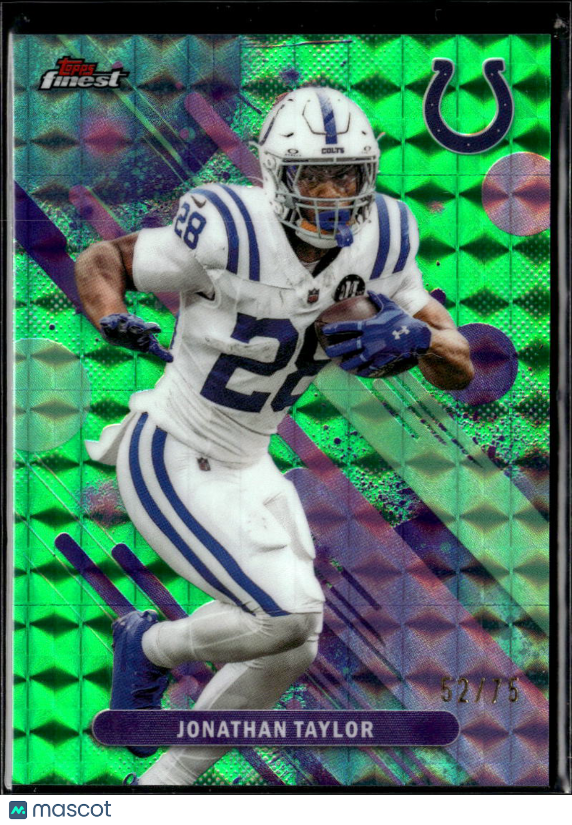 Jonathan Taylor 2025 Topps Finest Green Refractor 52/75 Indianapolis Colts