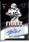 Riley Leonard 2025 Topps Finest Auto Autograph Rookie RC Indianapolis Colts