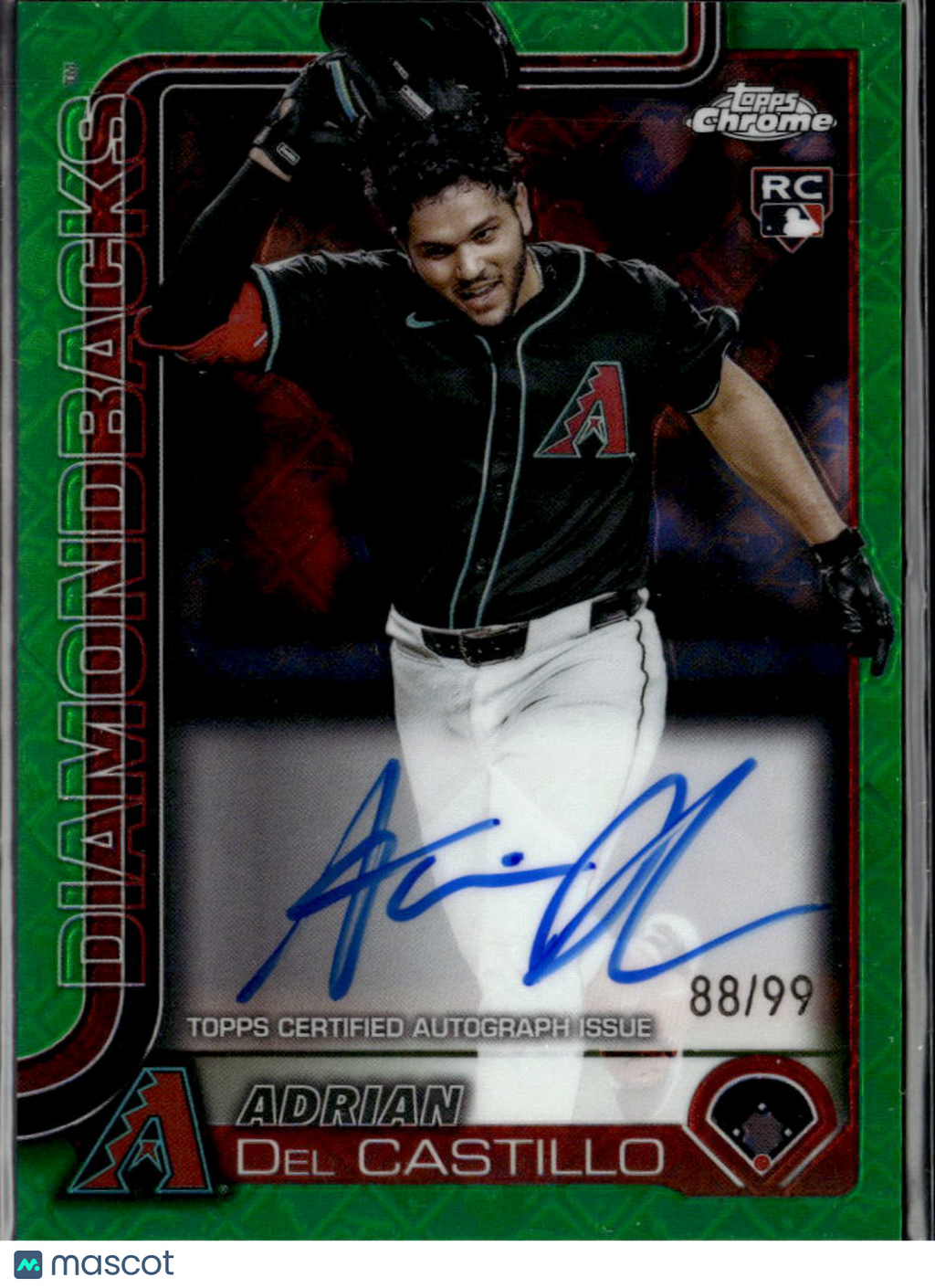 Adrian Del Castillo 2025 Topps Chrome Auto Autograph RC 88/99 Diamondbacks