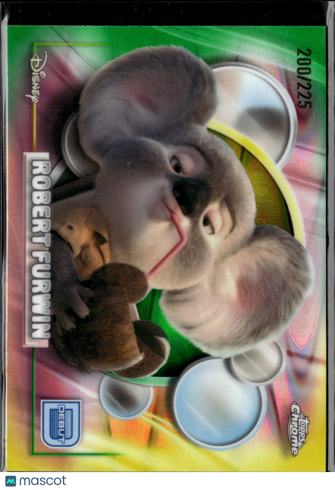 Robert Furwin 2026 Topps Chrome Disney Debut Green Refractor 200/225 #73