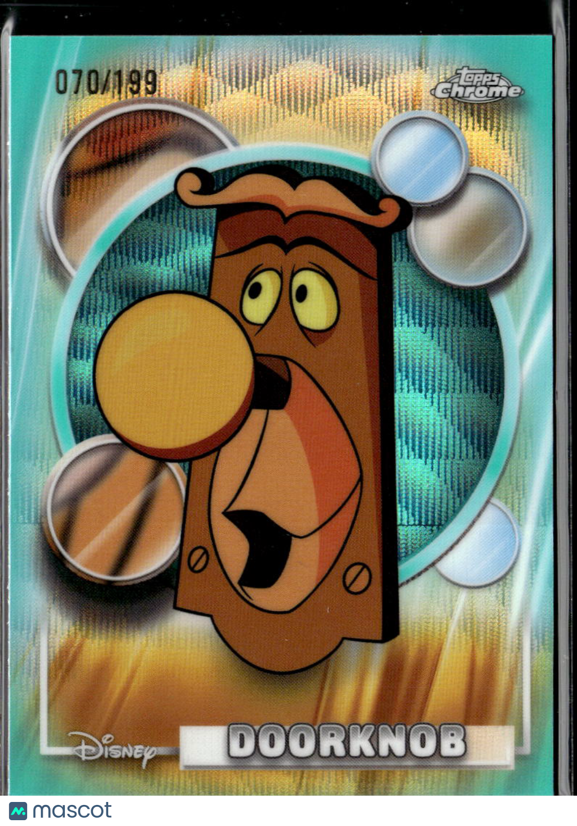 Doorknob 2026 Topps Chrome Disney Aqua Refractor 70/199 #80