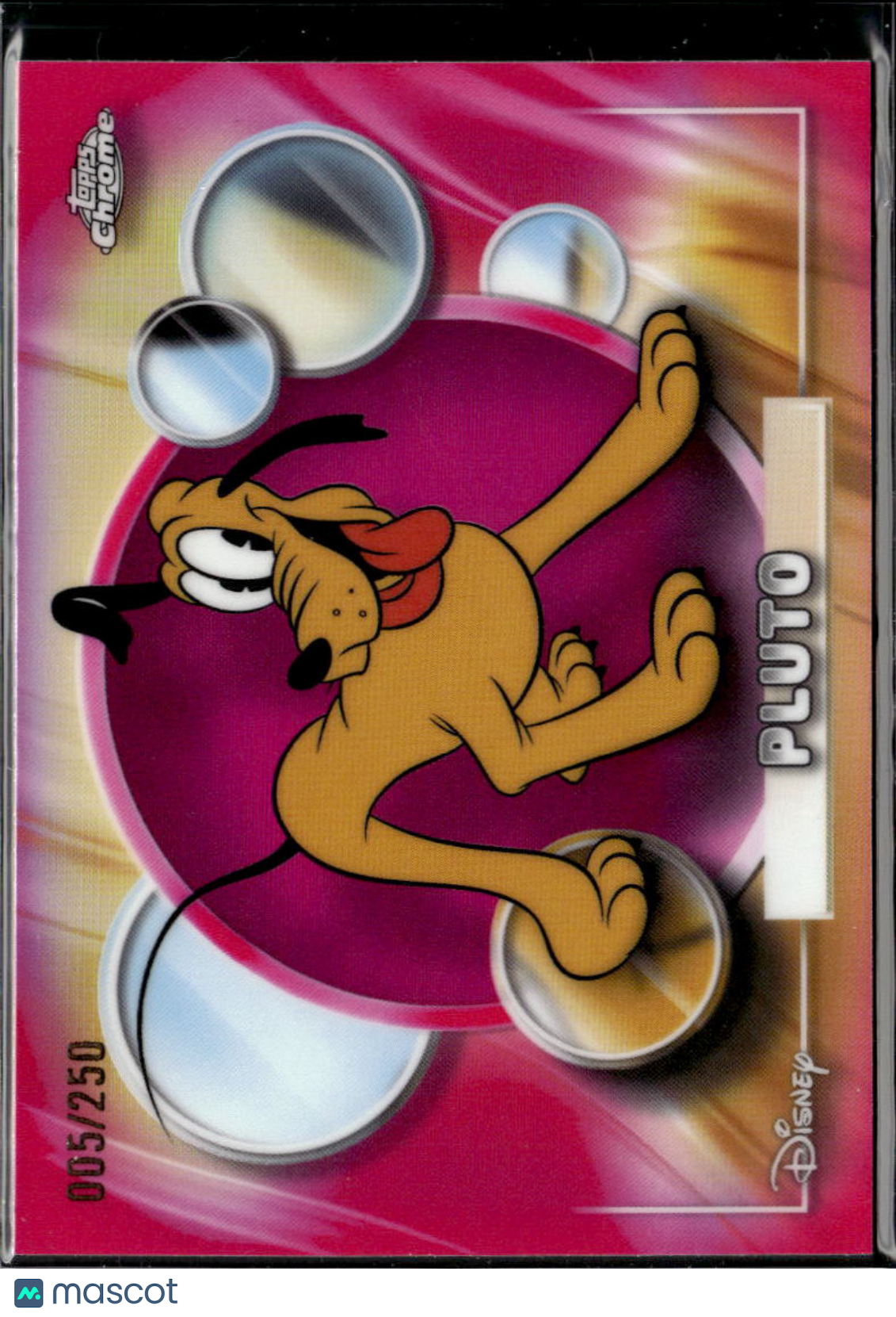 Pluto 2026 Topps Chrome Disney Pink Refractor 5/250 #53