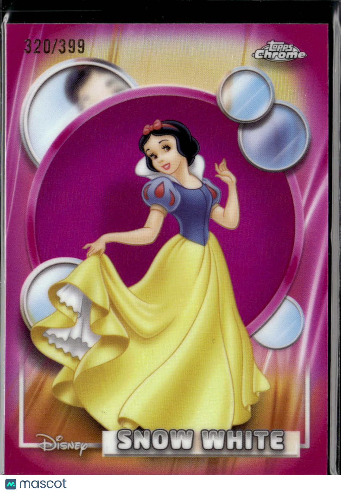 Snow White 2026 Topps Chrome Disney Pink Refractor 320/399 #1