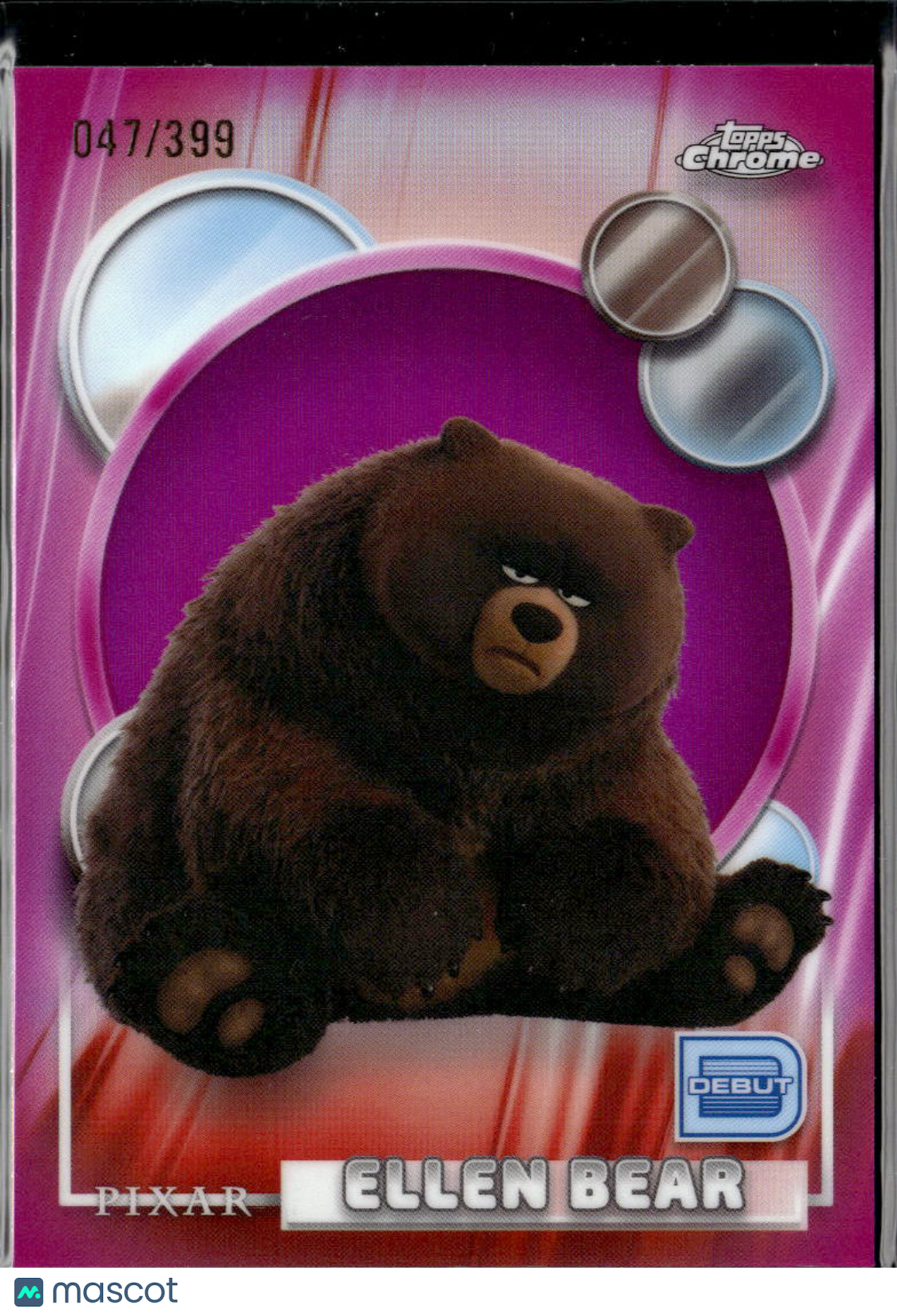 Ellen Bear 2026 Topps Chrome Disney Debut Pink Refractor 47/399 Debut #113