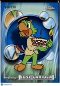 Jose Carioca 2026 Topps Chrome Disney Blue Refractor 8/150 #97