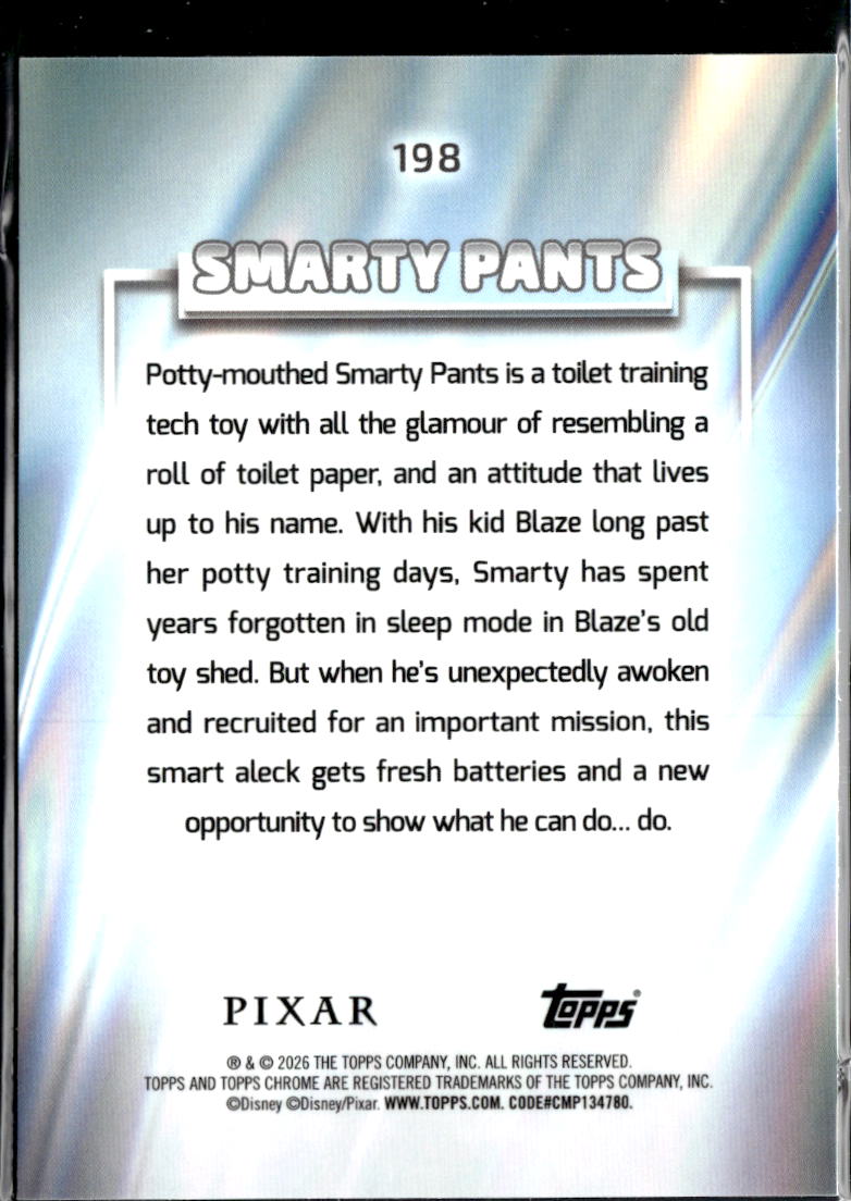 Smarty Pants 2026 Topps Chrome Disney Green Refractor Debut 6/99 #198