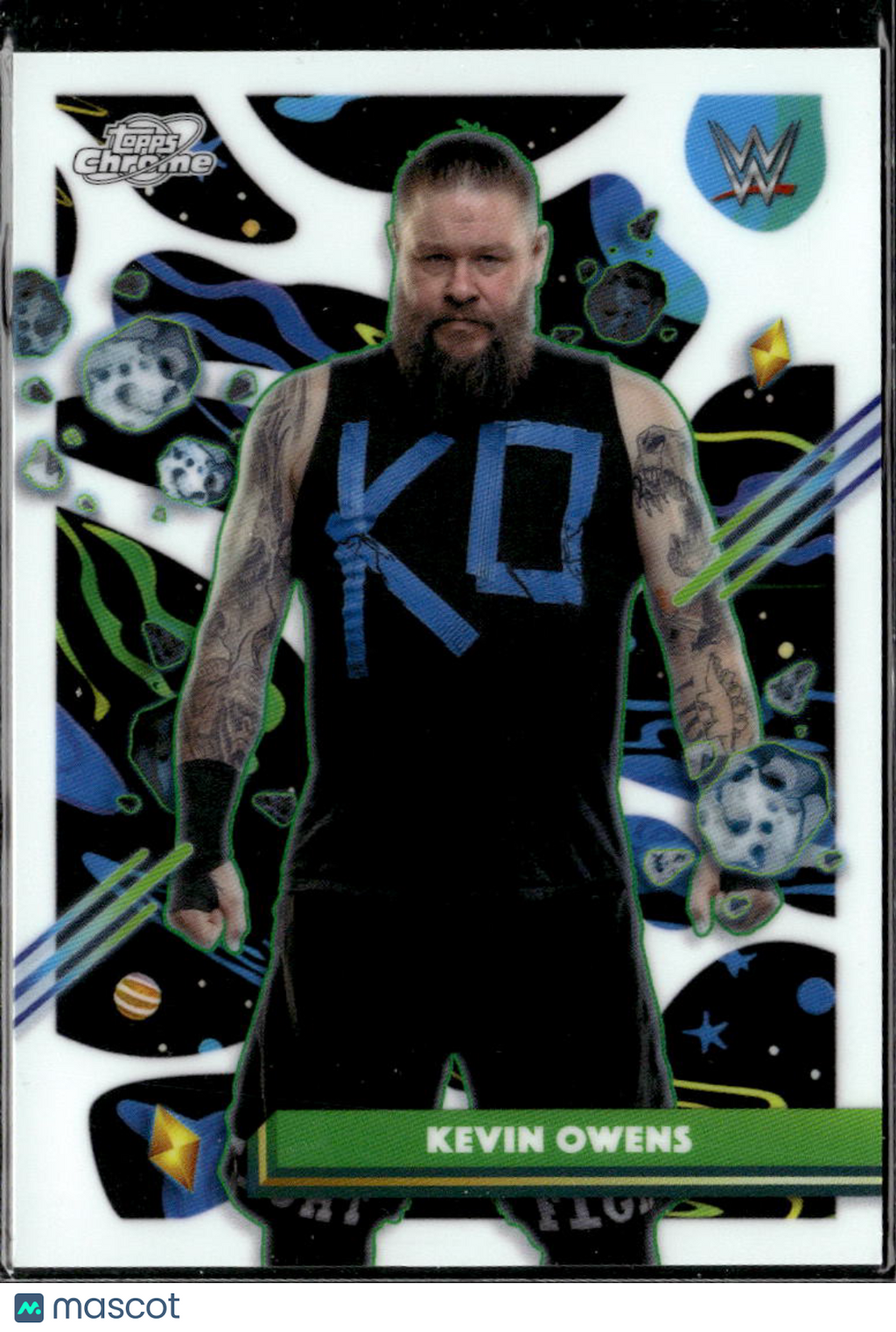 Kevin Owens 2026 Topps Chrome Cosmic White Hole Refractor SSP WWE #93