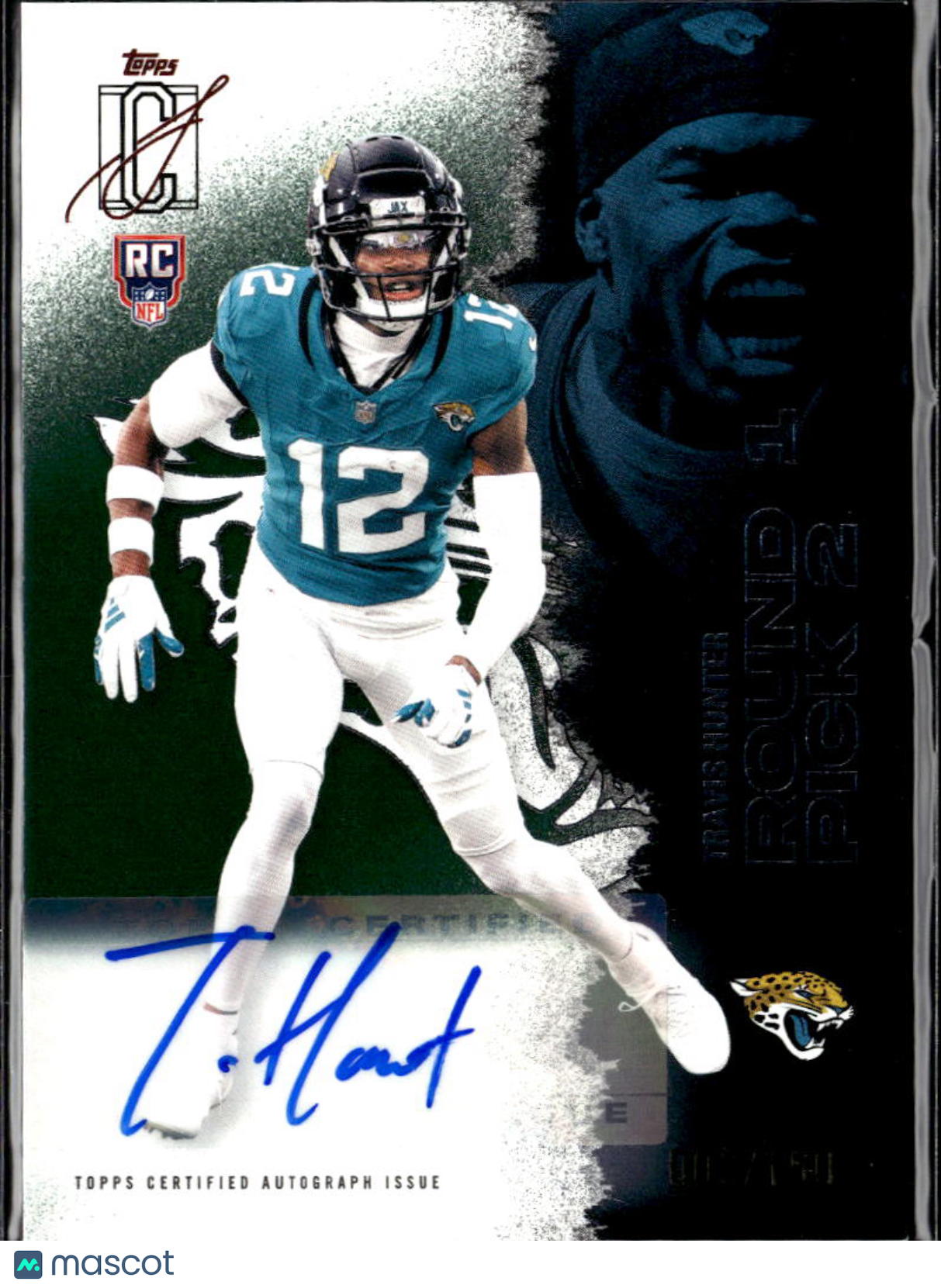 Travis Hunter 2025 Topps Signature Class Auto Autograph RC Green /150 Jaguars