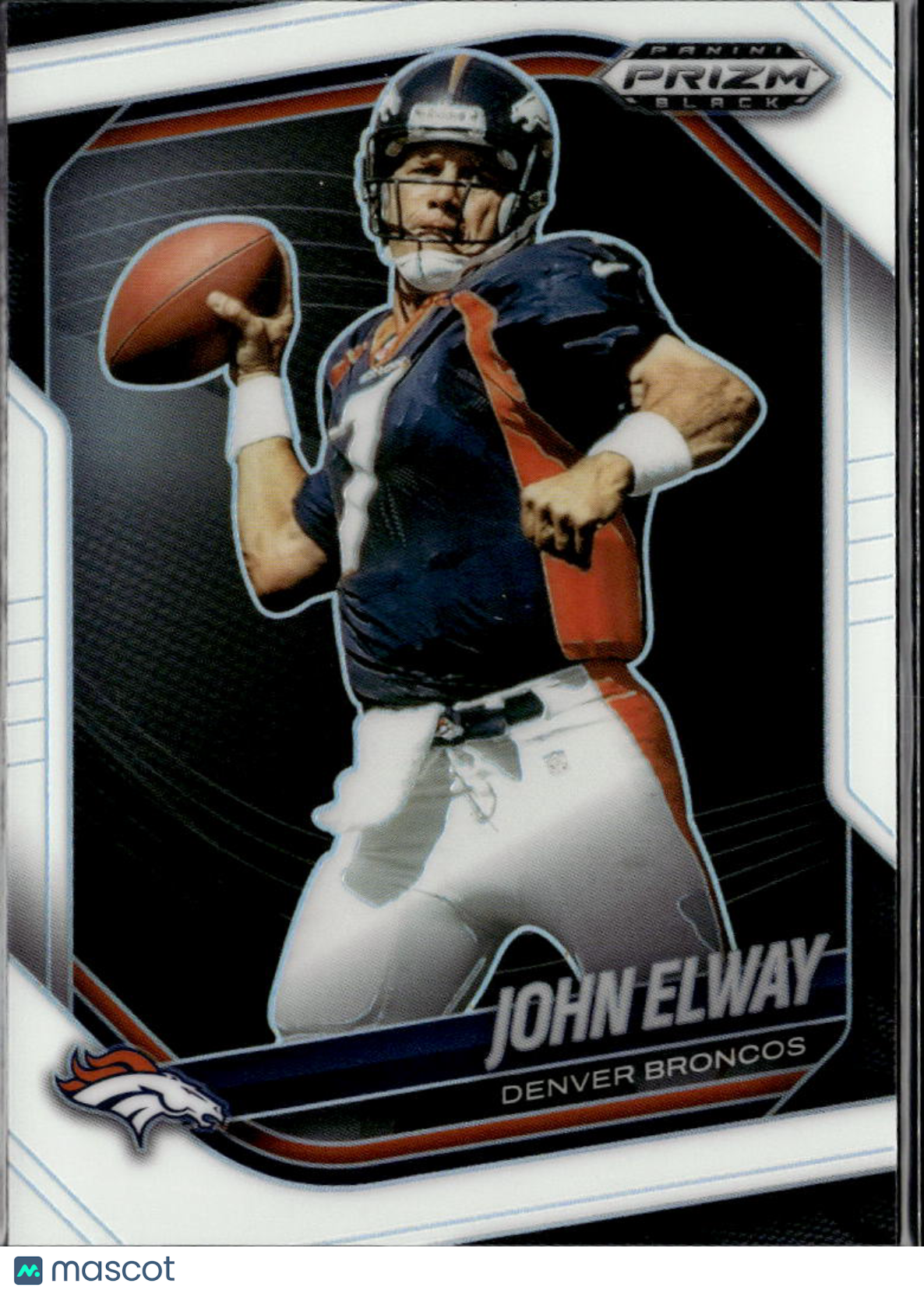 John Elway 2025 Prizm Black White Prizm 42/175 Denver Broncos