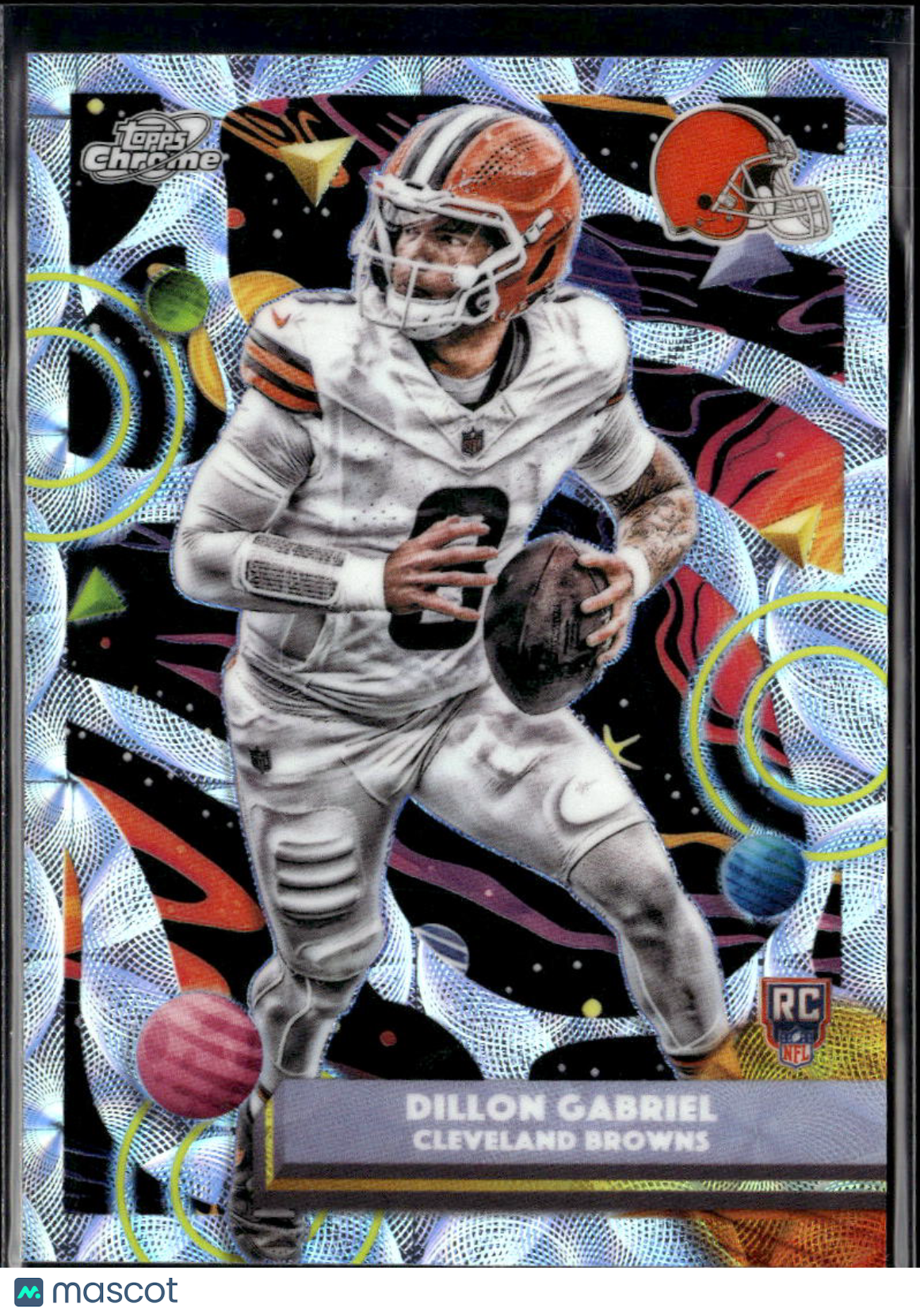Dillon Gabriel 2025 Topps Chrome Cosmic Nucleus Refractor SSP RC Browns