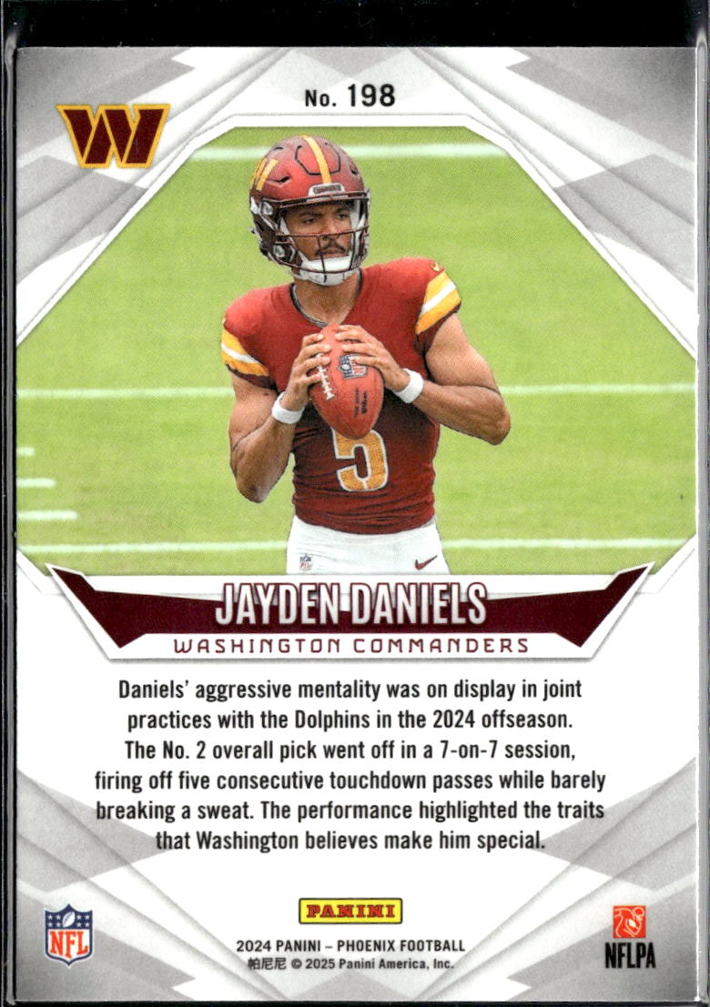 Jayden Daniels 2024 Phoenix RC Purple Fade Washington Commanders