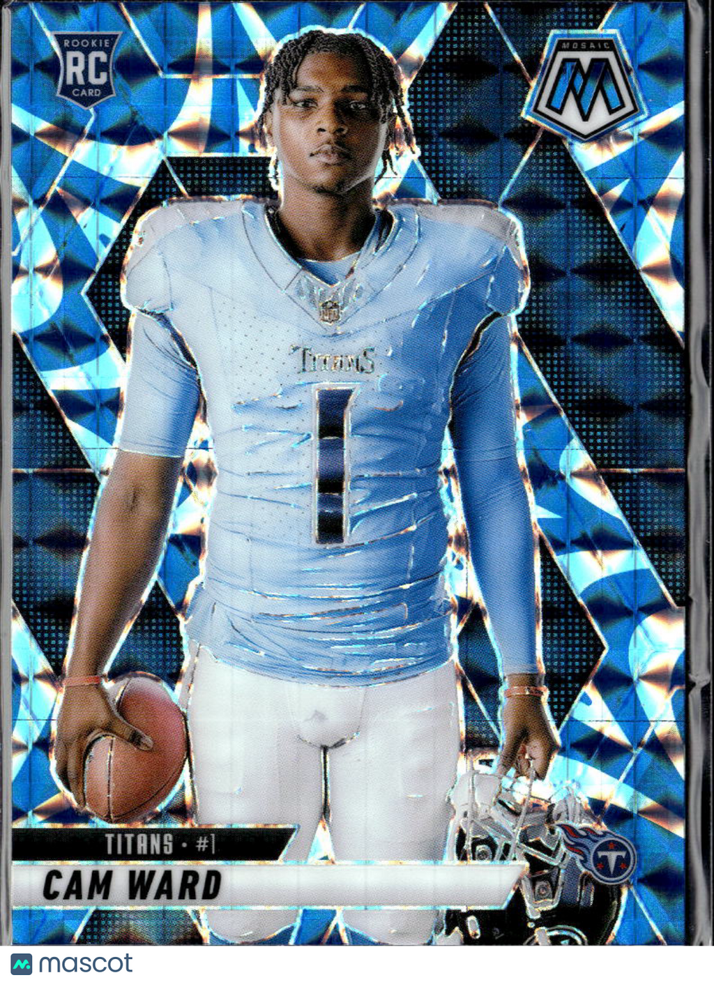 Cam Ward 2025 Mosaic Blue Reactiv No Helmet SSP RC Rookie Tennessee Titans
