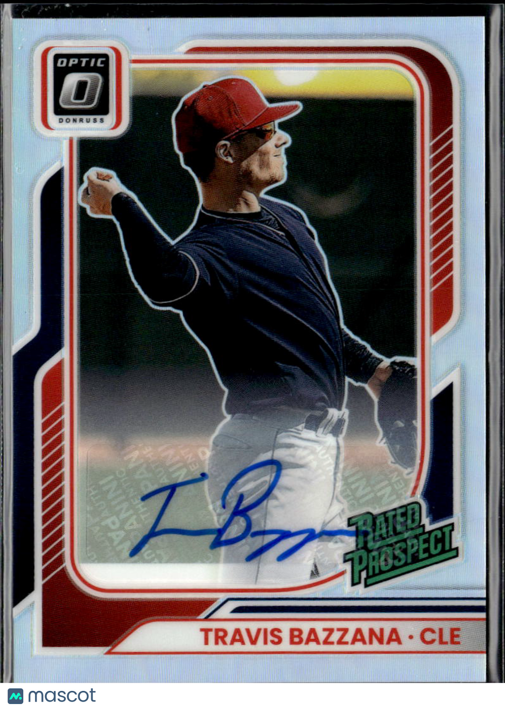 Travis Bazzana 2026 Optic Auto Autograph Holo Cleveland Guardians
