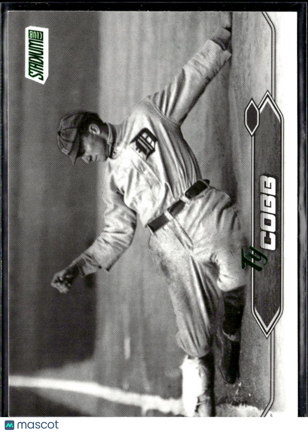 Ty Cobb 2024 Topps Stadium Club Black White Green Foil SSP Detroit Tigers