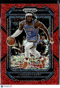 Luguentz Dort 2022-23 Prizm Red Sparkle SSP Oklahoma City Thunder