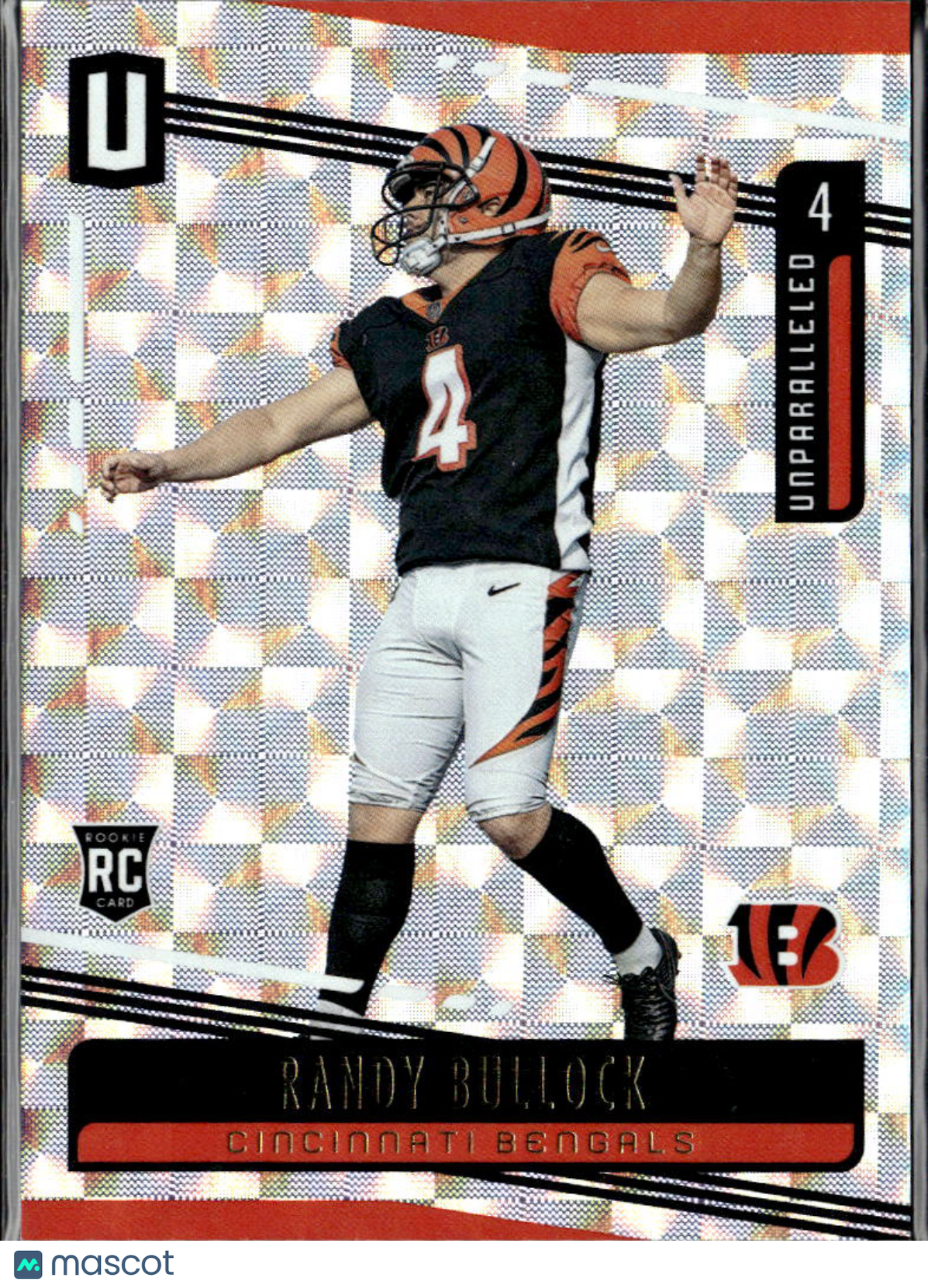 Randy Bullock 2019 Unparalleled Hyper Rookie RC 18/25 Cincinnati Bengals