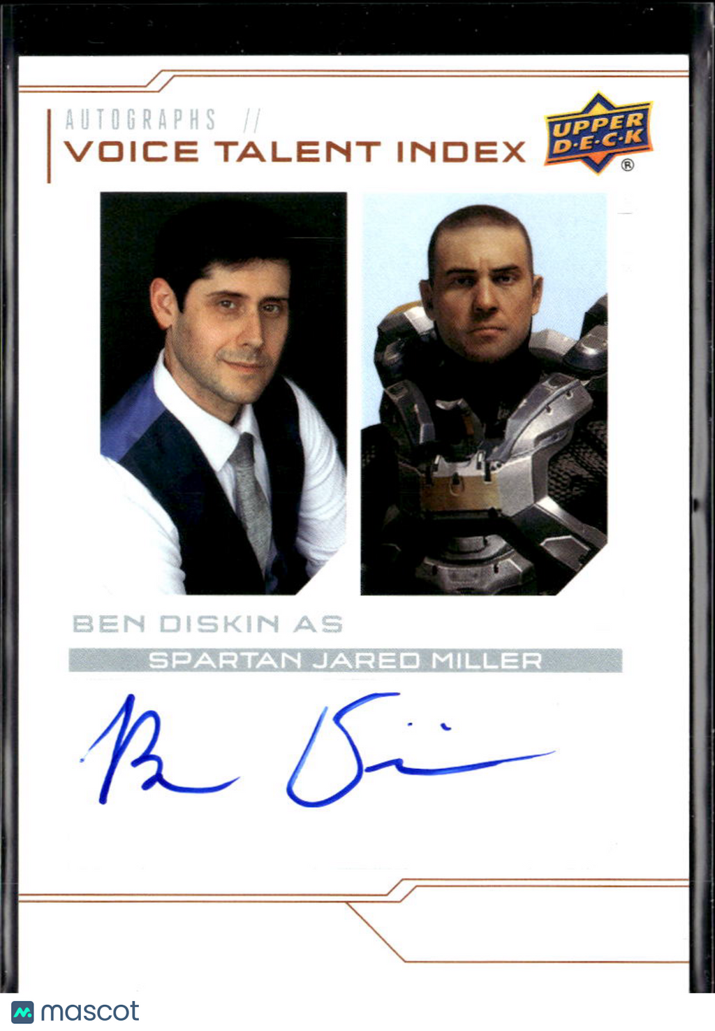 Ben Diskin as Spartan Jared Miller 2024 Upper Deck Halo Auto Autograph
