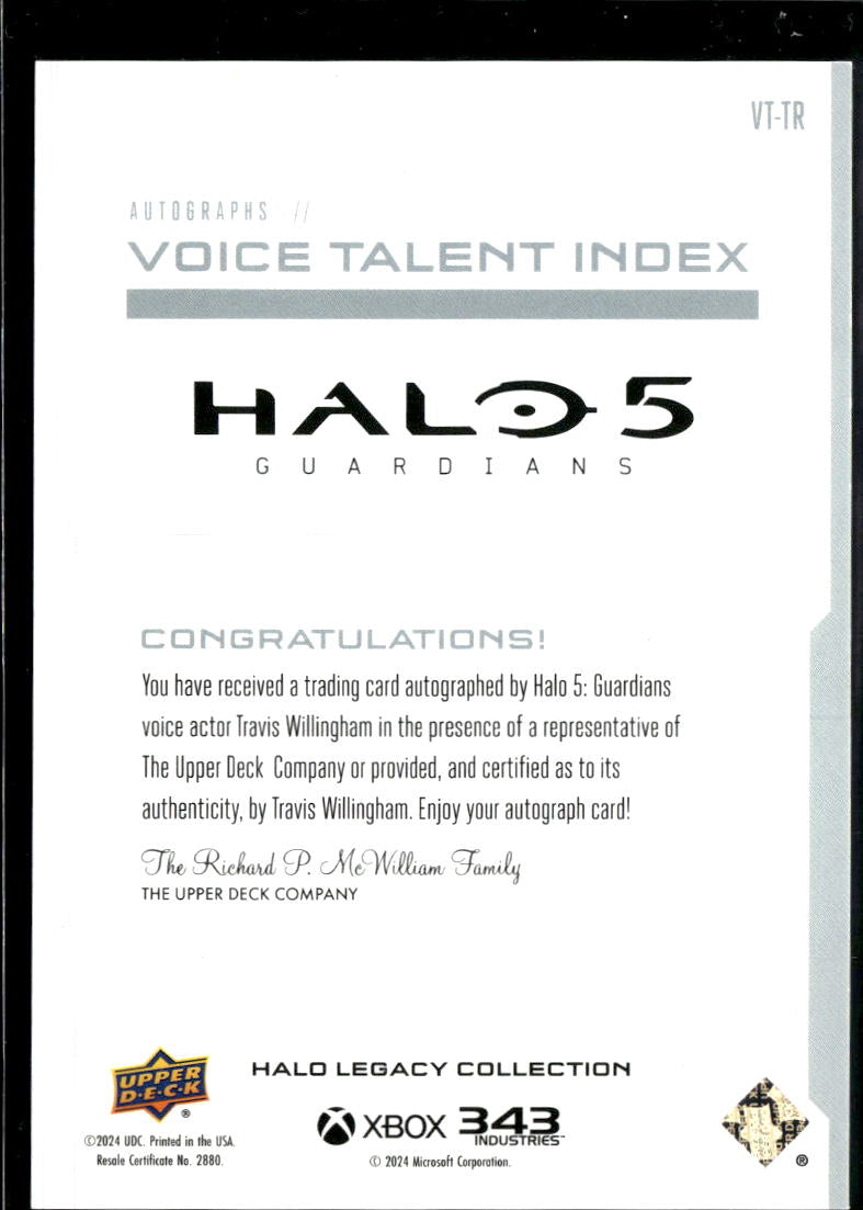 Travis Willingham as Fred-104 2024 Upper Deck Halo Auto Autograph