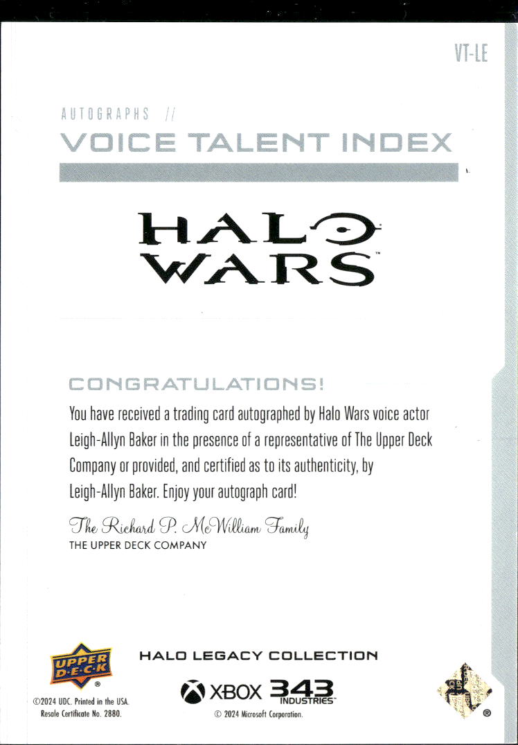 Leigh-Allyn Baker as Alice-130 2024 Upper Deck Halo Auto Autograph