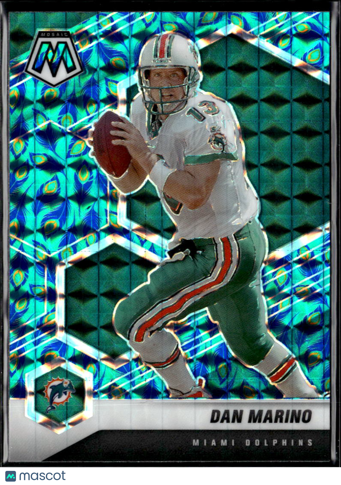 Dan Marino 2021 Mosaic Peacock Prizm SSP SHORTPRINT Miami Dolphins