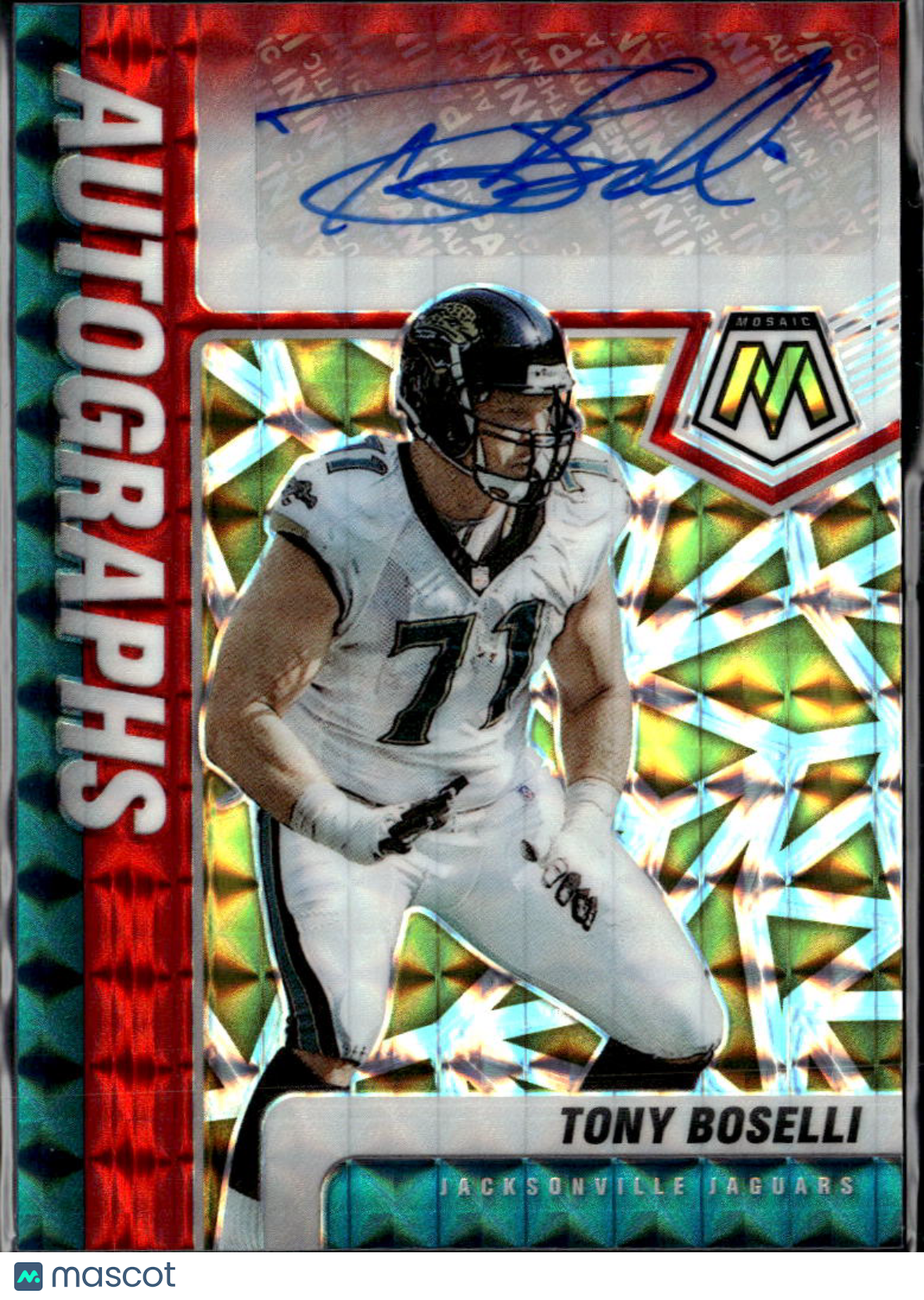 Tony Boselli 2021 Mosaic Auto Autograph HOF Jacksonville Jaguars