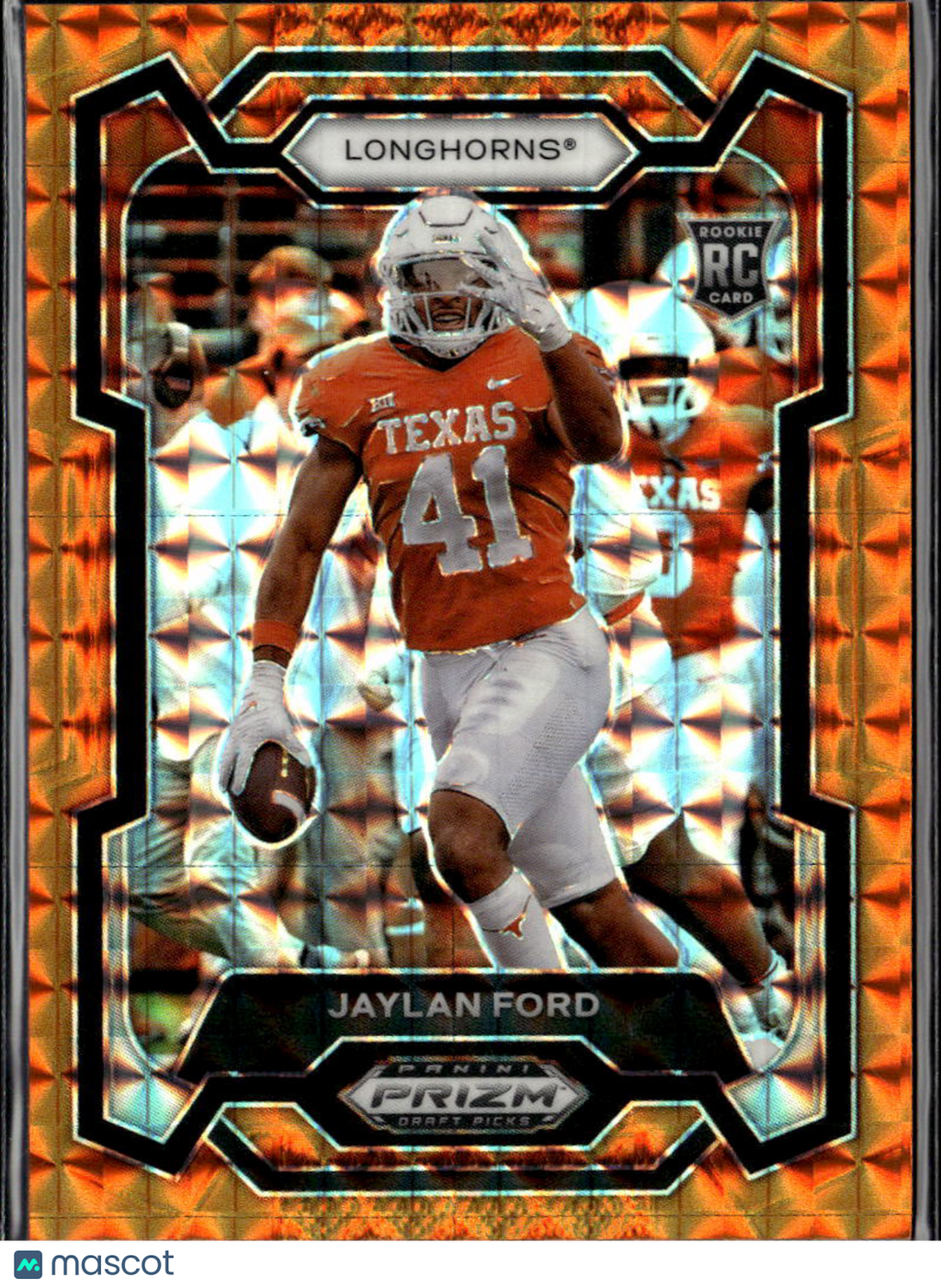 Jaylan Ford 2024Prizm Draft Picks Orange Pulsar RC 17/39 Texas Longhorns