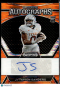 Ja'Tavion Sanders 2024 Prizm Draft Auto Autograph Orange RC /49 Texas Longhorns