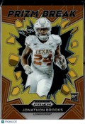 Jonathon Brooks 2024 Prizm Draft Picks Break GOLD Prizm RC 8/10 Texas Longhorns