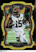 John Ross III 2017 Select GOLD Prizm Rookie RC Die-Cut 1/10 Cincinnati Bengals