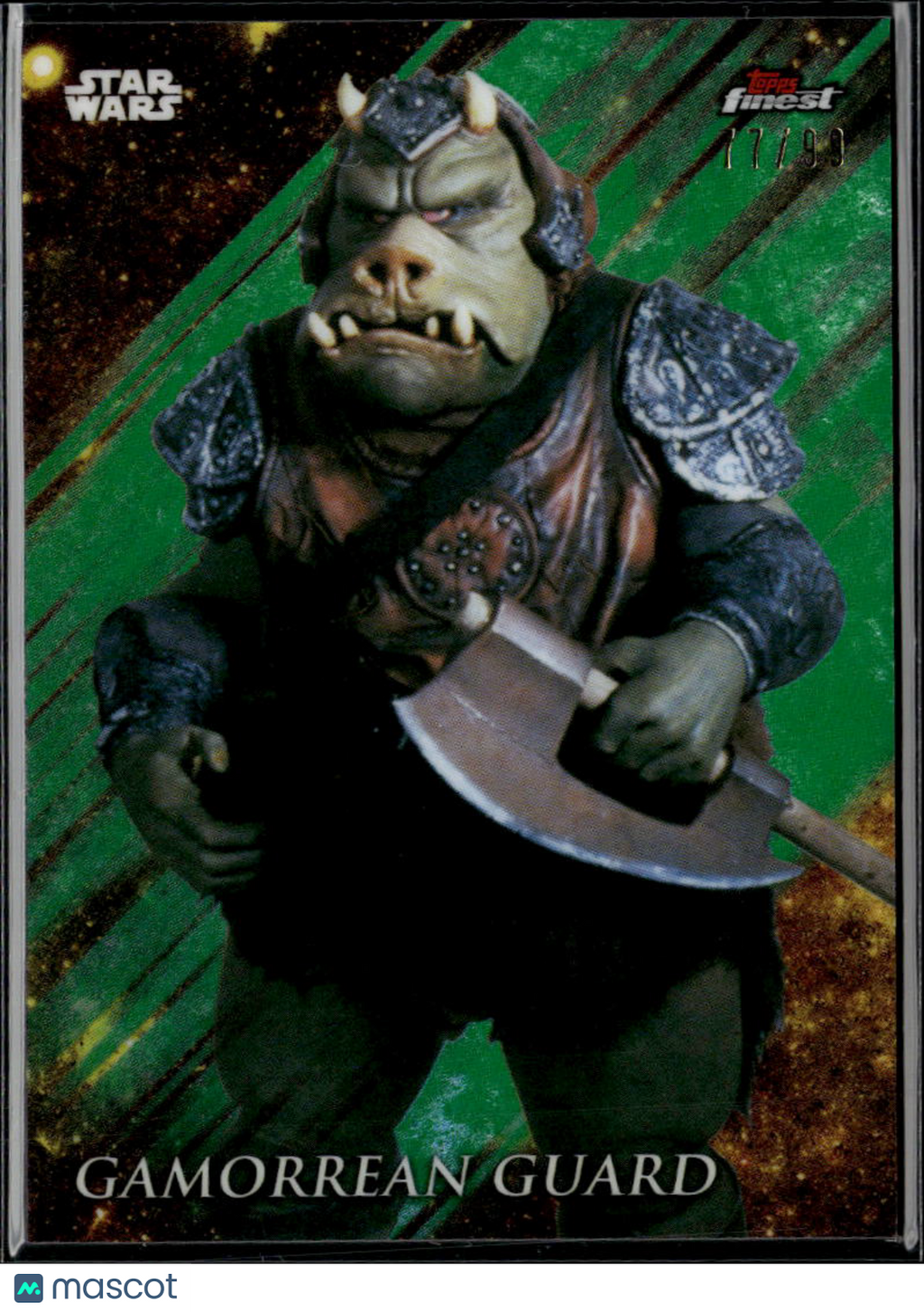 Gamorrean Guard 2018 Topps Finest Star Wars Green Refractor 77/99 #36
