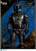 Jango Fett 2018 Topps Finest Star Wars Blue Refractor 120/150 #52