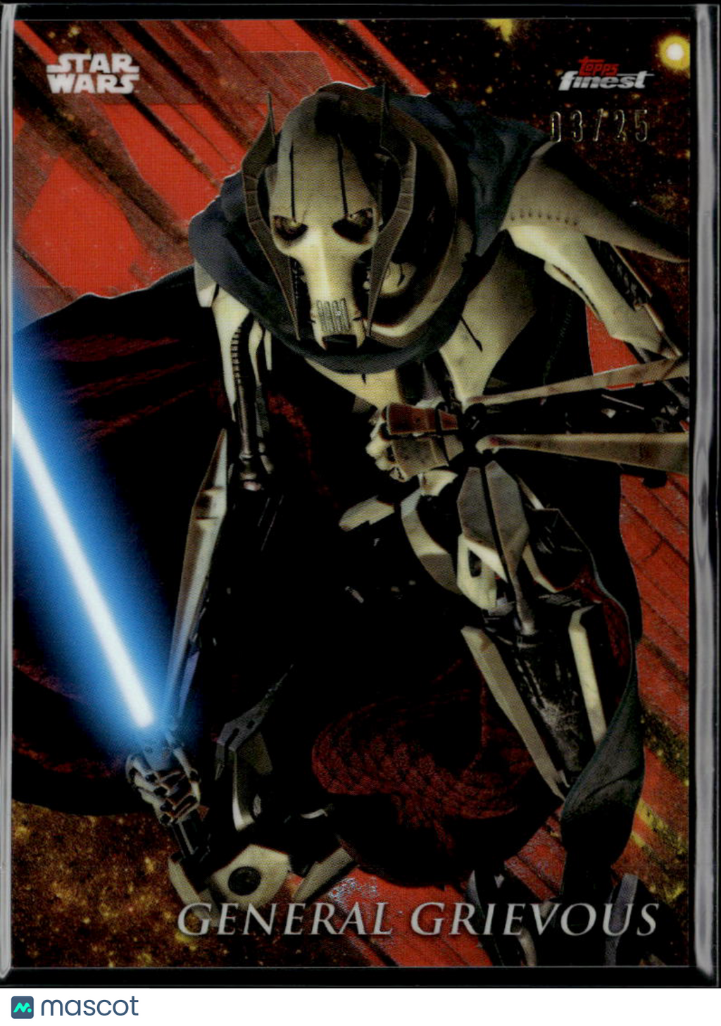 General Grievous 2018 Topps Finest Star Wars Orange Refractor 3/25 #37