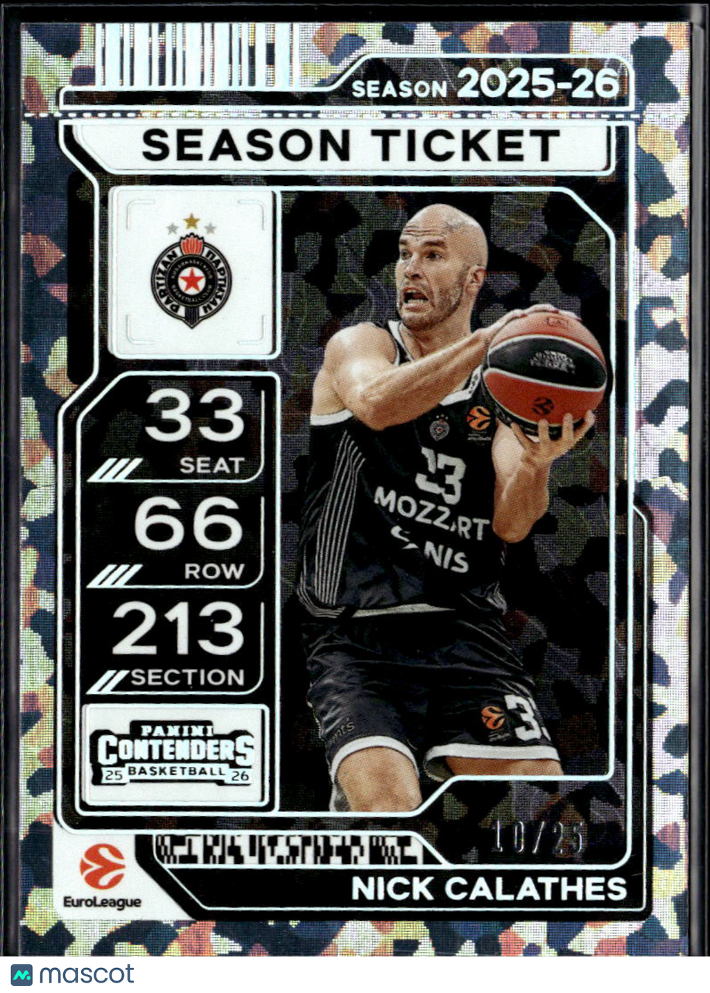 Nick Calathes 2026 Contenders EuroLeague Cracked Ice 10/25 Mozzart Bet Belgrade