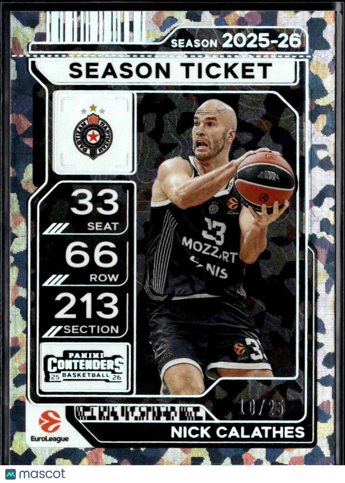 Nick Calathes 2026 Contenders EuroLeague Cracked Ice 10/25 Mozzart Bet Belgrade